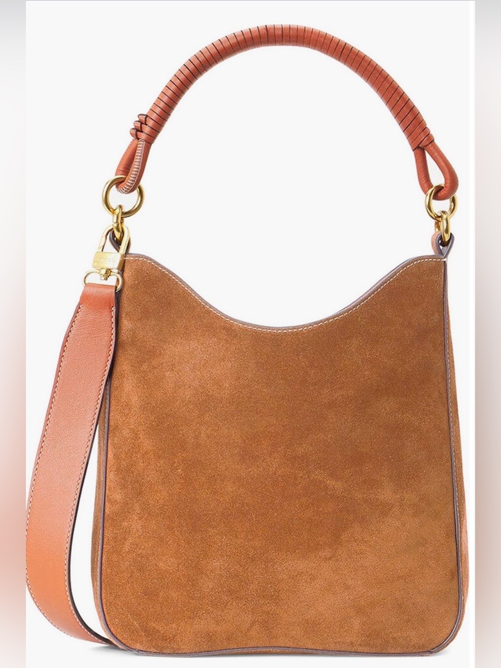 STAUD MEL Brown Suede Crossbody Bag New $395